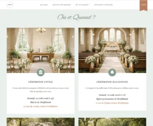 Programme détaillé du mariage